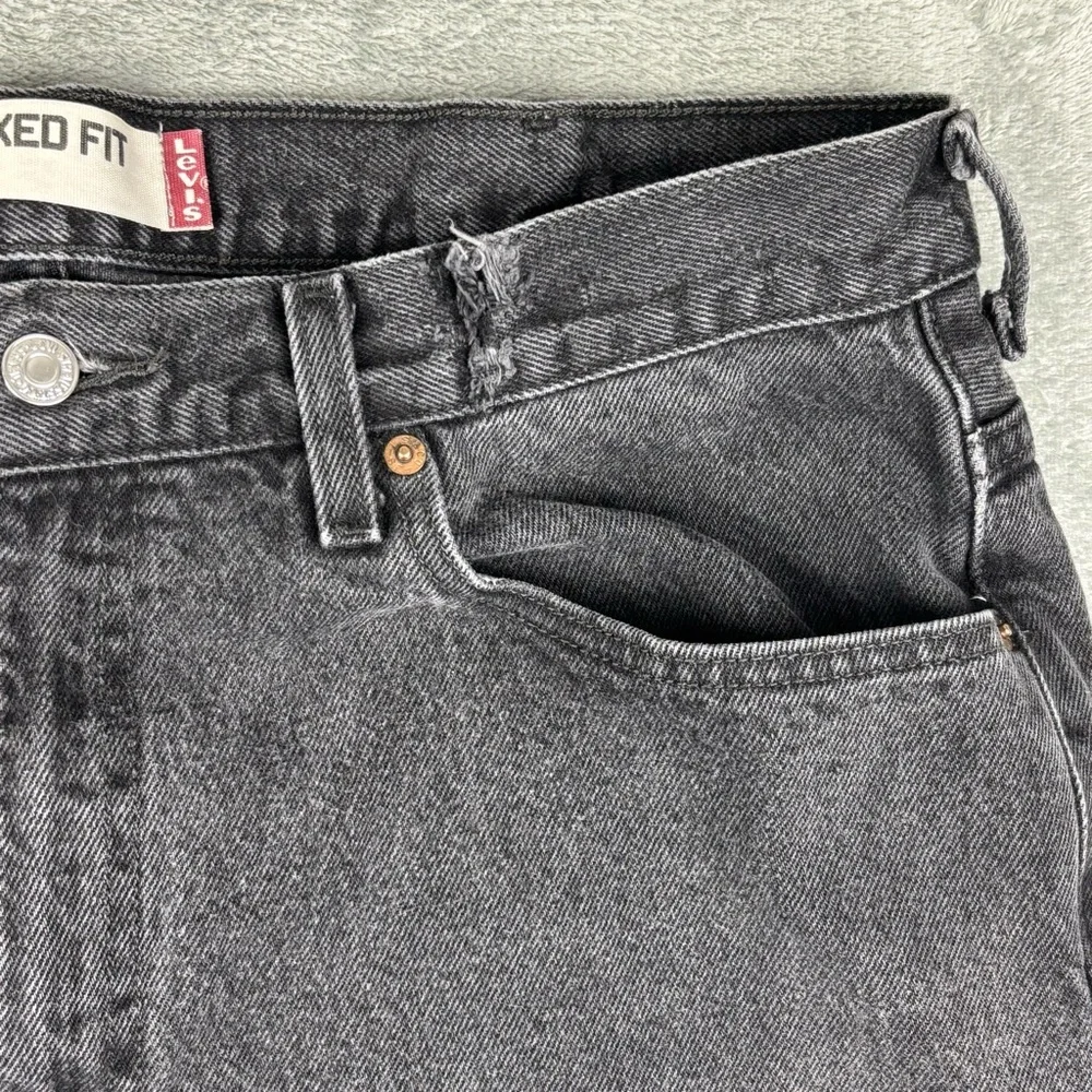 Levi's 550 Jeans Mens 38X32‎ Black Relaxed Fit Straight Distressed (Fit 38x30)